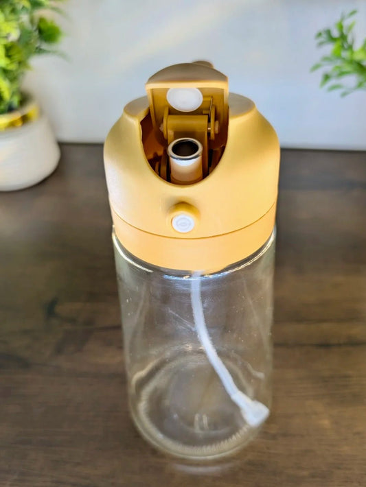 2 in 1 Oil Sprayer & Dispenser Bottle 500ml | Glass Cooking Oil Spray Bottle