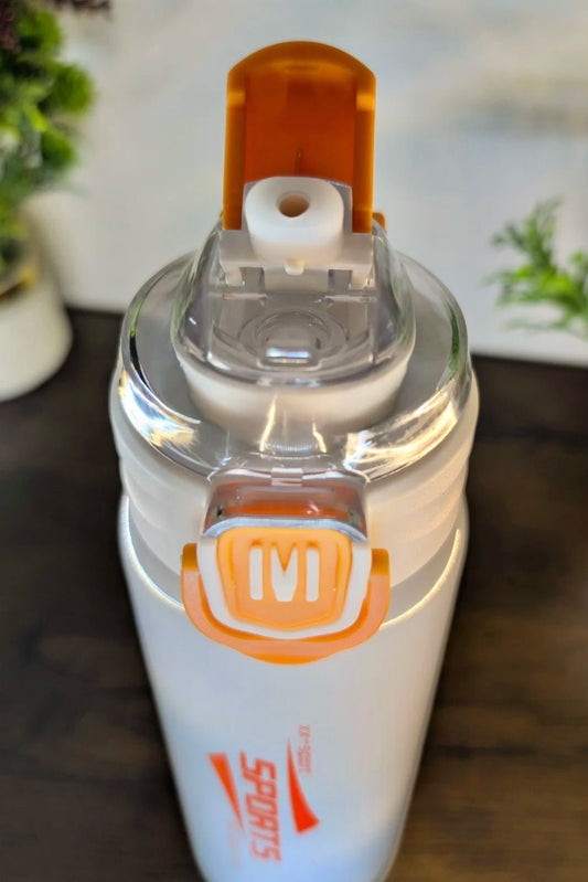 2 in 1 Stainless Steel Water Bottle 600ml | Insulated Hot & Cold Sipper with Straw
