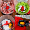 4 in 1 Manual Food Chopper, Salad Maker, Egg Whisker & Vegetable Peeler