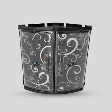 Designed Corner Bathroom Cabinet | Pure Plastic Body Storage Cabinet with Plain Color & Sturdy Build | Space Saving Bathroom Organizer | Free Delivery Pakistan
