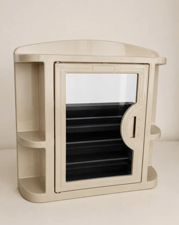 Bathroom Cabinet with Front Mirror | Single Door Pure Plastic Body Storage Cabinet with Sturdy Build