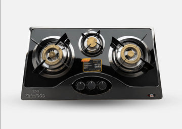 Kenwood Kitchen Hob Chrome Burner | Stainless Steel Gas Hob with Chrome Burners, Auto Ignition & Metal Knobs