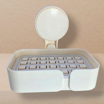 Premium Soap Dish | Heavy Premium Plastic Body | Perforated Base | With Fitting