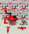 4 in 1 Manual Food Chopper, Salad Maker, Egg Whisker & Vegetable Peeler