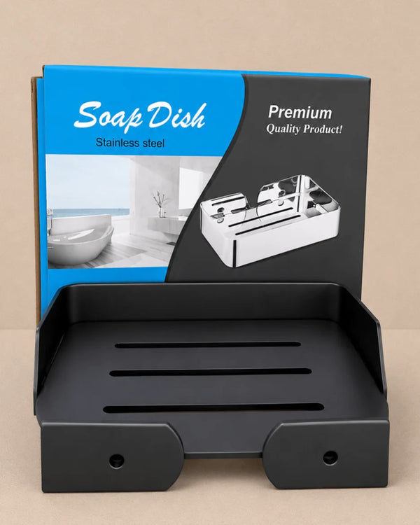 Imported Stainless Steel Soap Dish | Premium Matt Finish Bathroom Soap Holder with Modern Design