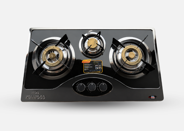 Kitchen Hob Kenwood | Chrome Burner | Stainless Steel Body | Metal Knob Set | 1 Year Leakage Warranty