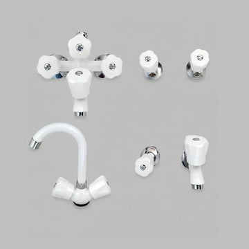 Pak Hero New Fine Shower Set | Brass Body Bathroom Fitting with Plastic Head, Steel Fittings