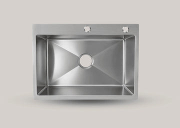 Handmade Single Sided Kitchen Sink 18x27 | Handmade Heavy Stainless Steel Kitchen Sink with Fittings