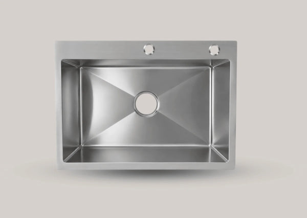Handmade Single Sided Kitchen Sink 18x27 | Handmade Heavy Stainless Steel Kitchen Sink with Fittings