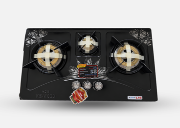 Kitchen Hob Kenwood | Stainless Steel Body | Chrome Burner | Full Guard Stand | Metal Knob |1 Year Leakage Warranty