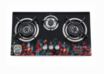 Kitchen Hob Kenwood | 8mm 3D Glass Body | China Double Burner | Full Guard Metal Stand | 1 Year Leakage Warranty