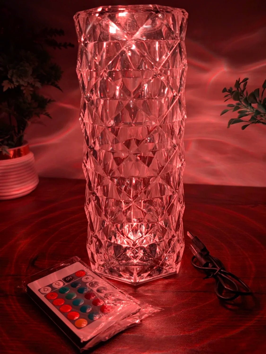 Crystal Diamond LED Lamp with 16 Color RGB Touch & Remote Control Table Lamp