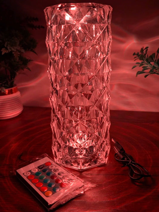 Crystal Diamond LED Lamp with 16 Color RGB Touch & Remote Control Table Lamp