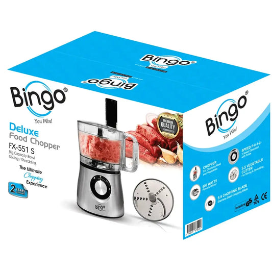 Bingo FX-550S Big Chopper Steel Body | 1.5L Food Chopper with Stainless Steel Blade