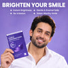 Purple Teeth Whitening Strips | Peroxide-Free Teeth Brightening Strips for a Whiter-Looking Smile